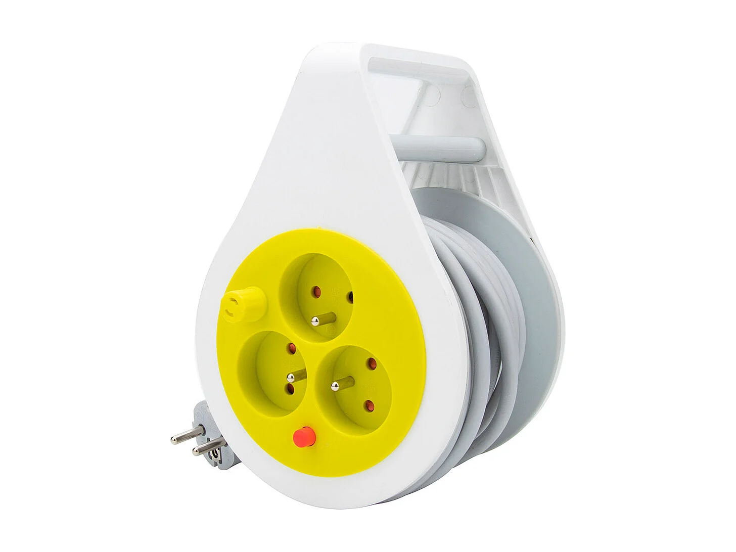 Mini enrouleur design 3 prises 2P+T - 7m - Vert - Zenitech