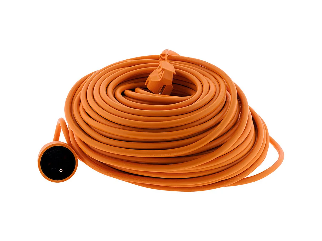 Garten Verlängerungskabel 16A HO5VV-F 3G1,5mm² 2P+Erde 50m - Orange Zenitech