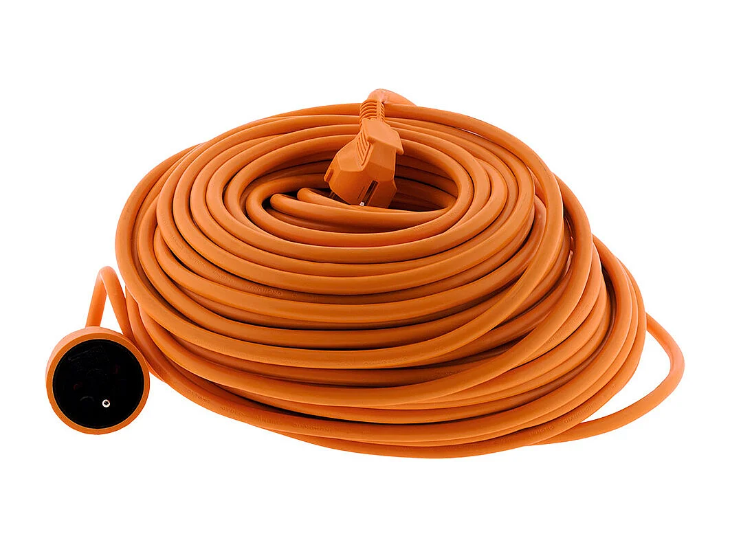 Prolongateur jardin 16A HO5VV-F 3G1,5mm² 2P+T 50m - orange - Zenitech