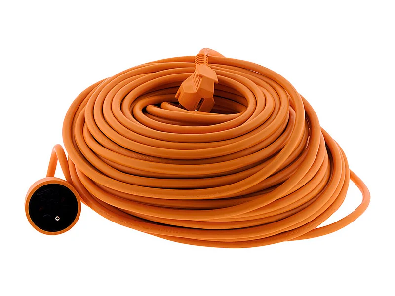 Prolongateur jardin 16A HO5VV-F 3G1,5mm² 2P+T 50m - orange - Zenitech