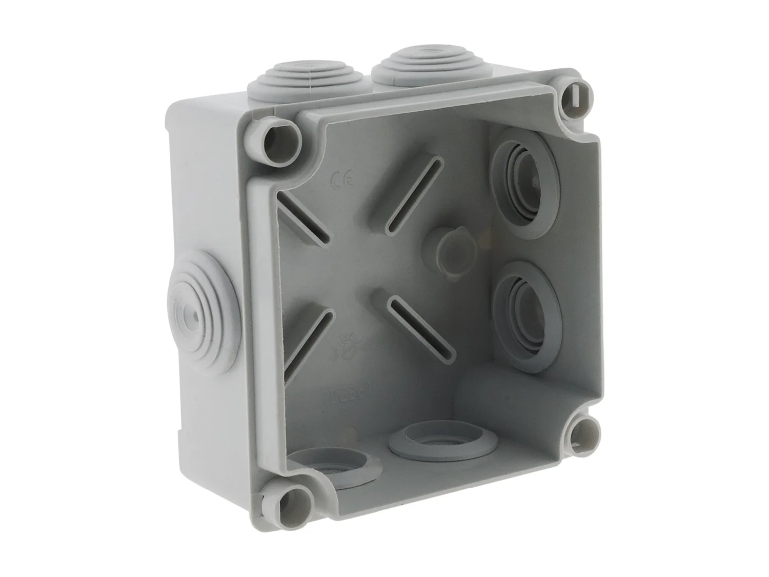 Waterdichte vierkante verdeeldoos 100x100x50 om te schroeven IP55 - Zenitech