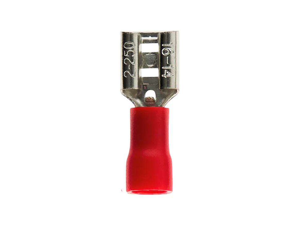 10 cosses clips femelles Ø6,3mm - Rouge - Zenitech