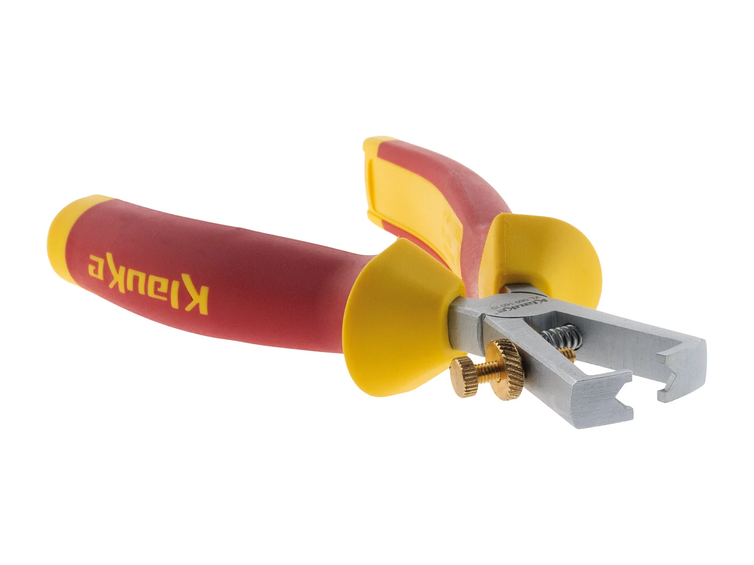 Alicate de decapagem VDE 160 mm isolado 1000V - Klauke Ferramenta de qualidade para decapar cabos até 10mm² com mola de abertura e lâmina em V