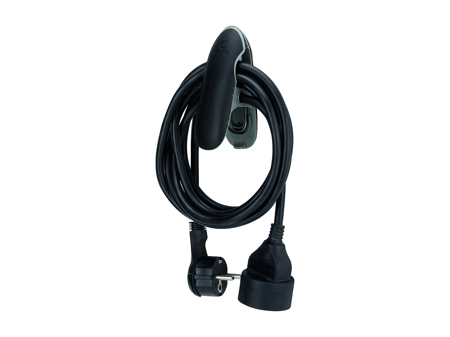 Rallonge 5m Noire avec pince - Watt and Co