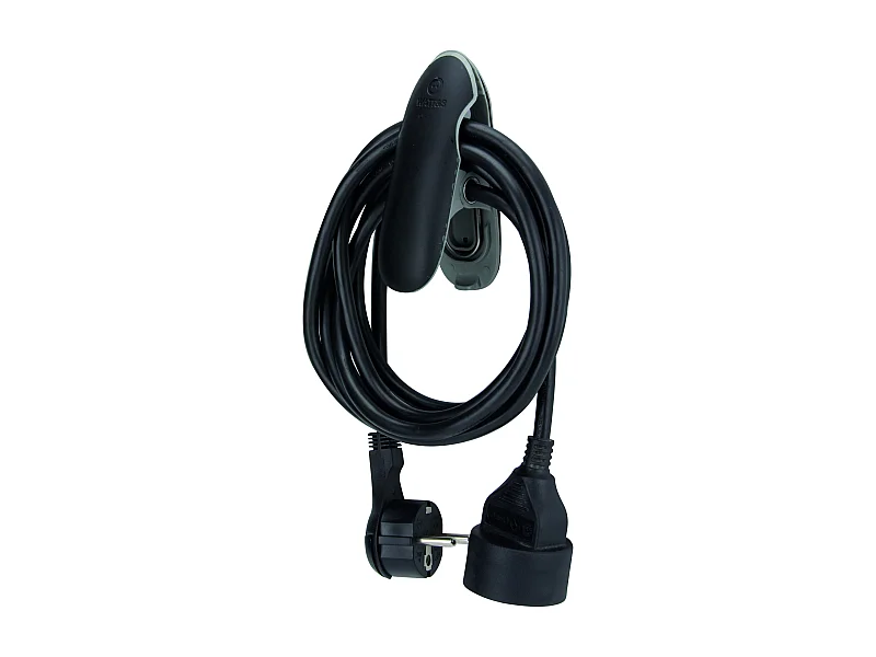 Rallonge 5m noire avec pince - Watt and Co