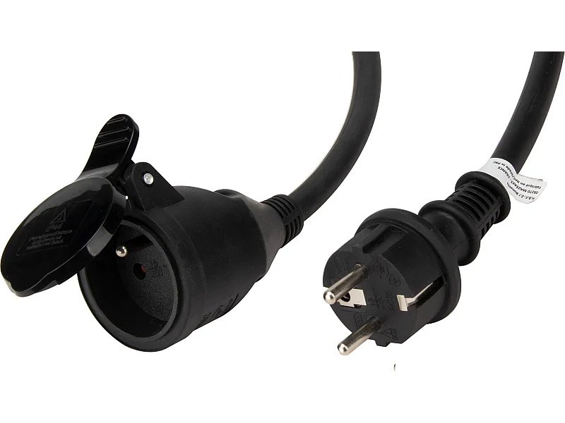 Prolongateur pour chantier HO7RN-F 16A 3G2,5mm² 10m - Noir - Zenitech