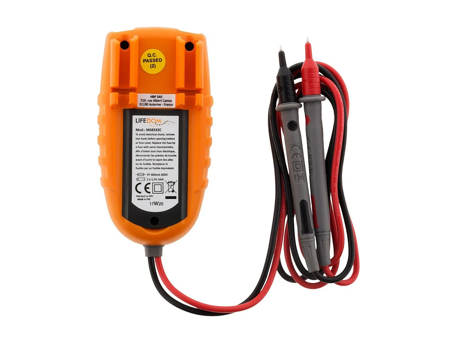 Multimètre digital auto + détecteur de courant et métal - Zenitech