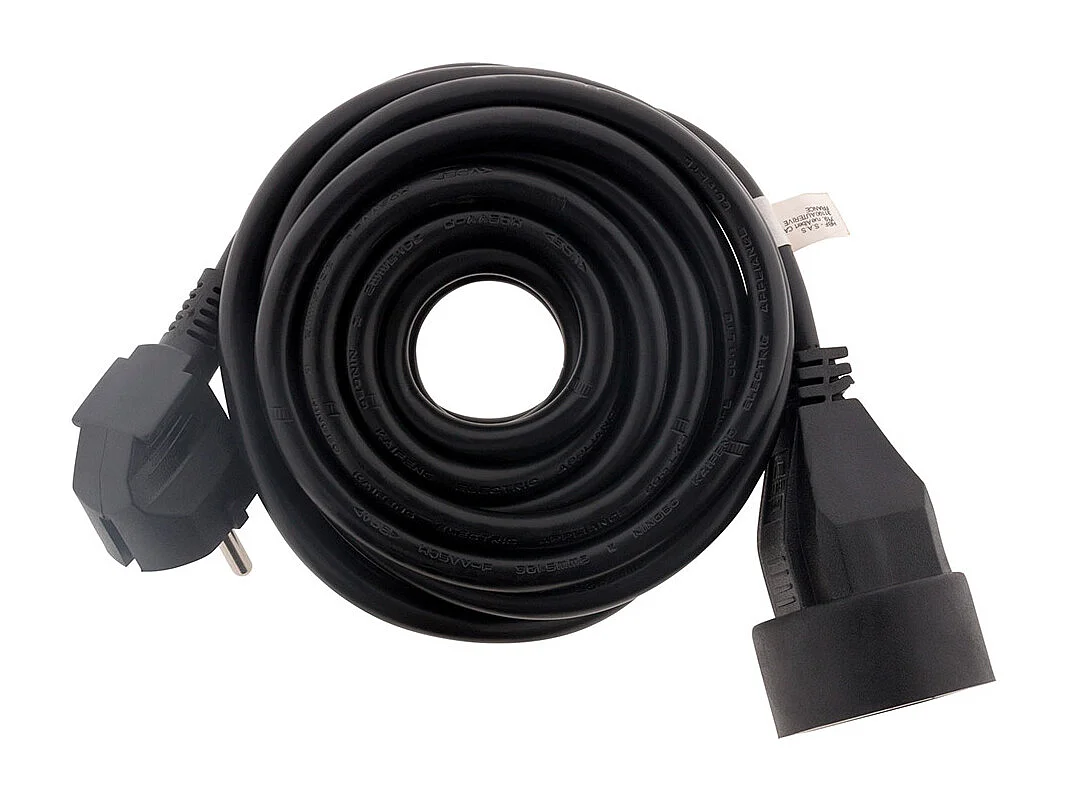 Prolongateur 16A 2P+T HO5VV-F 3G1,5mm² - Noir 10m - Zenitech