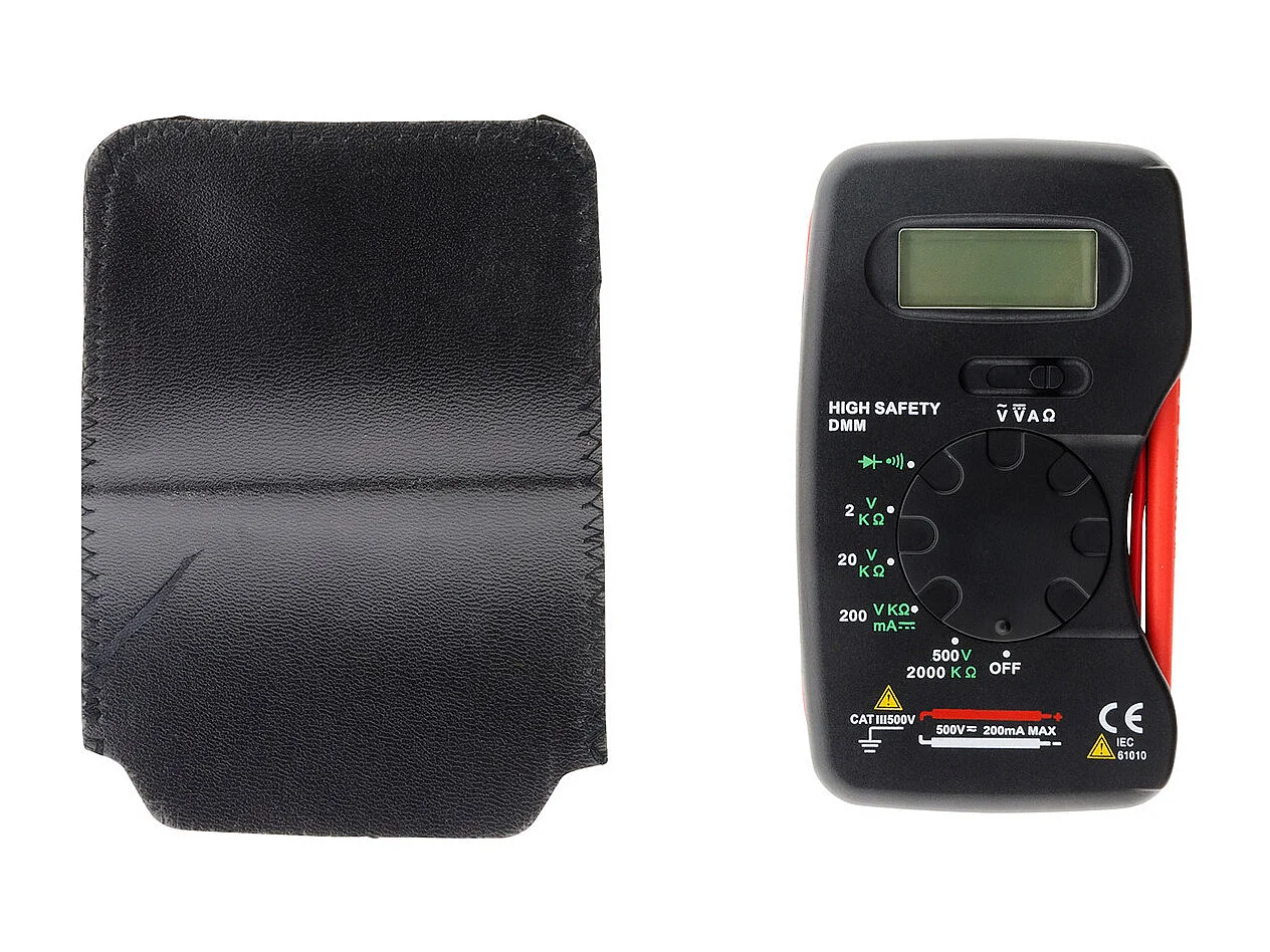 Multimètre de poche 13 calibres + housse - Zenitech
