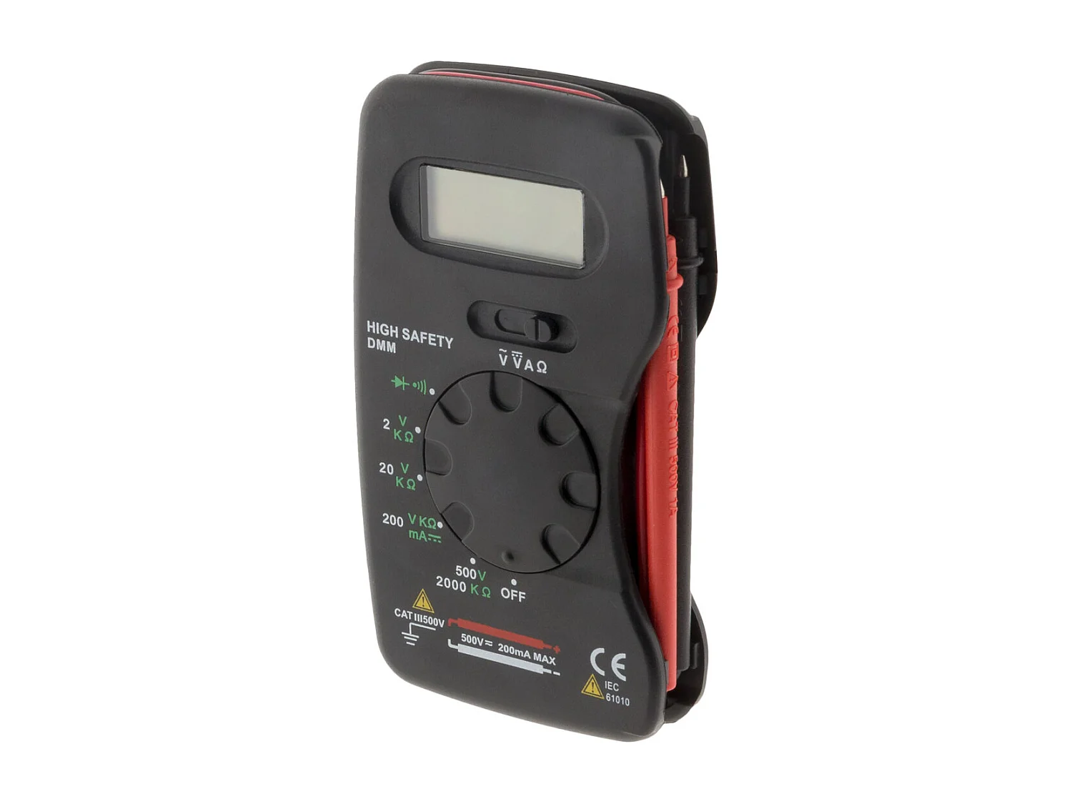 Multimètre de poche 13 calibres + housse - Zenitech