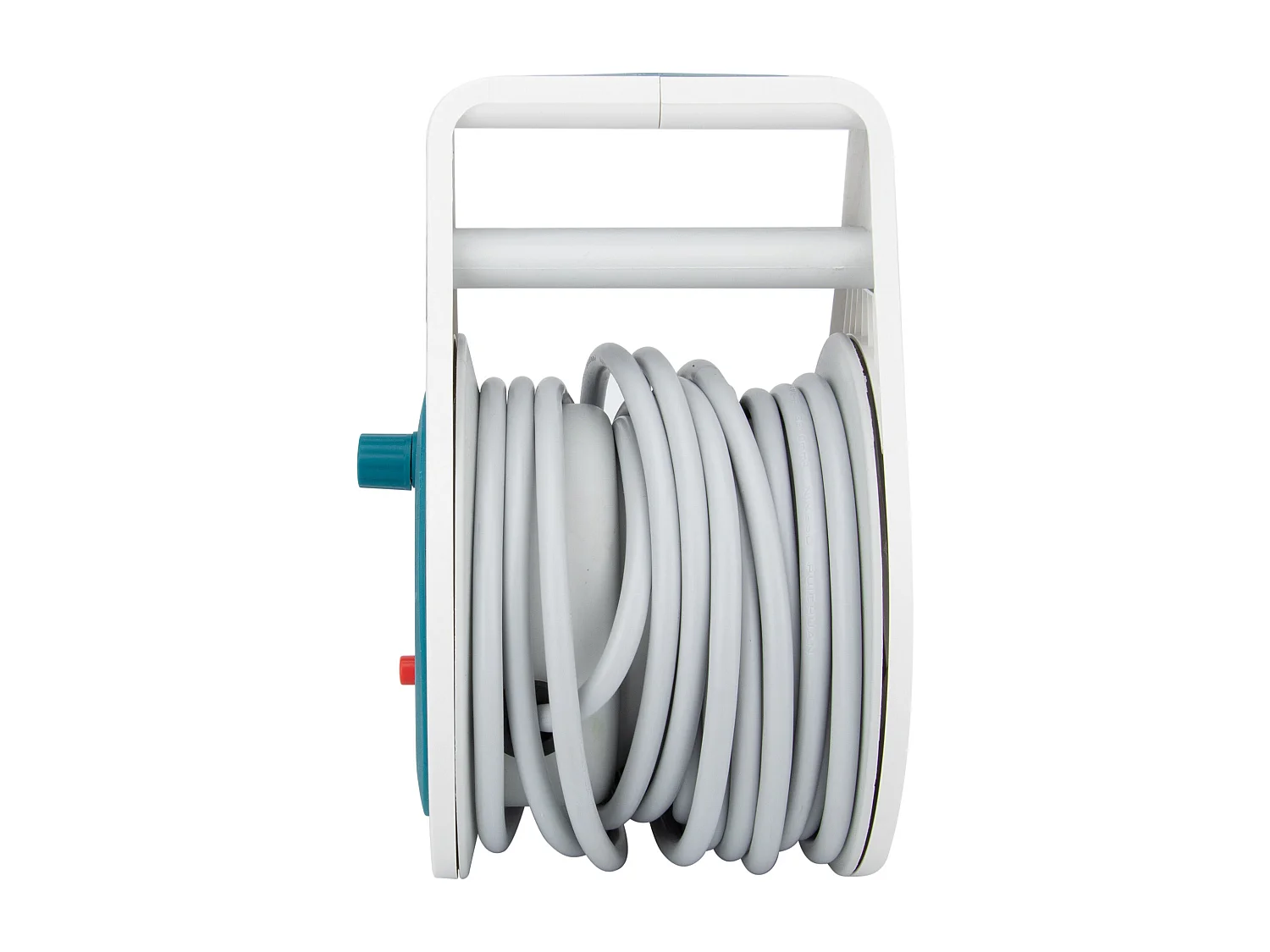 Mini enrouleur 2 prises P+T + 2 USB - 7m - Bleu - Zenitech