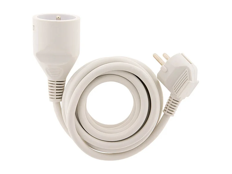 Przedłużacz 16A 2P+T HO5VV-F 3G1,5mm² Biały 5m - Zenitech