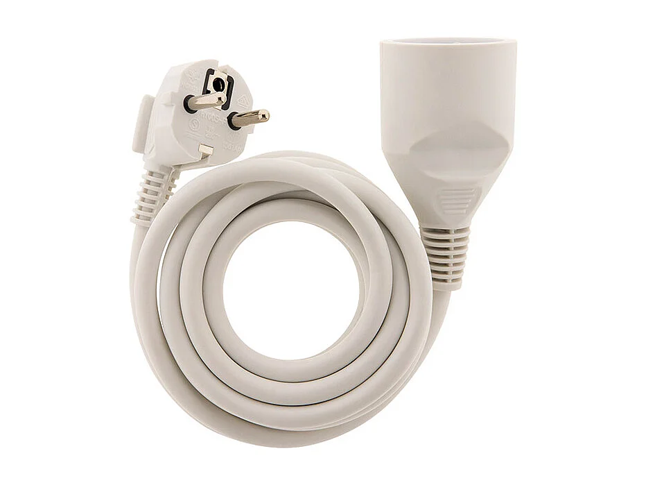 Przedłużacz 16A 2P+T HO5VV-F 3G1,5mm² Biały 5m - Zenitech