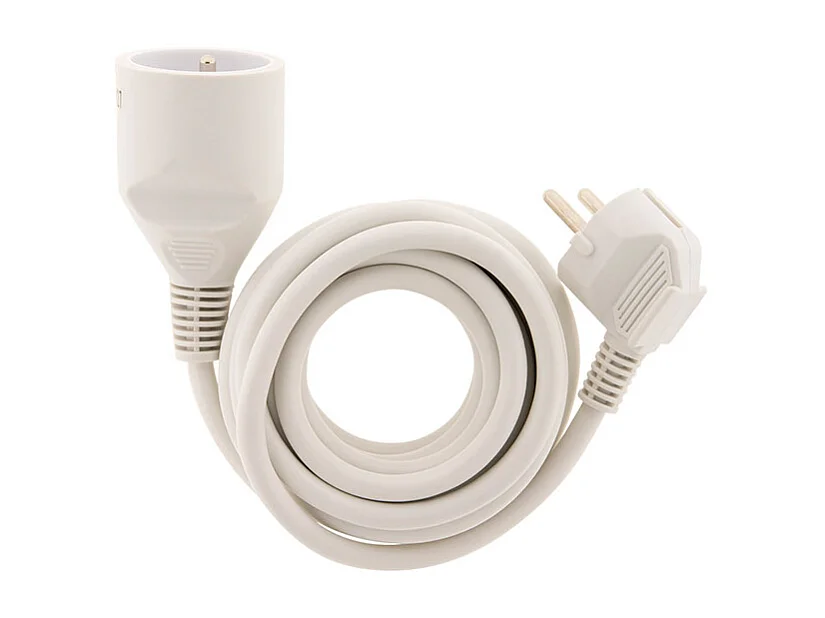 Przedłużacz 16A 2P+T HO5VV-F 3G1,5mm² Biały 5m - Zenitech