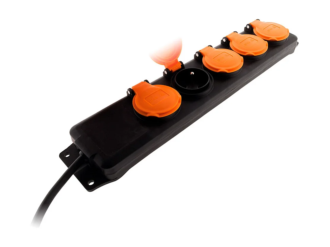 Bloc étanche 5 prises 16A 2P+T + clapets - Zenitech