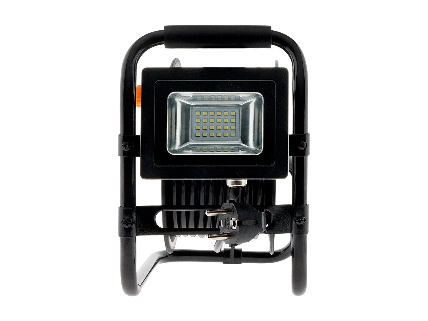 Zwijacz elektryczny 4 gniazdka 16A 2P+T + reflektor LED 15m - Pomarańczowy Zenitech