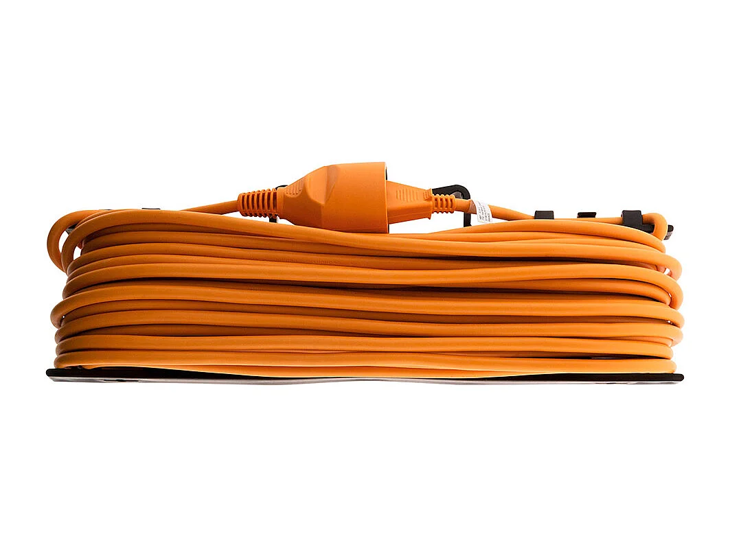 Prolunga elettrica da giardino 25m 2x1,5mm² arancione 16A 3680W con guanti omaggio - Zenitech