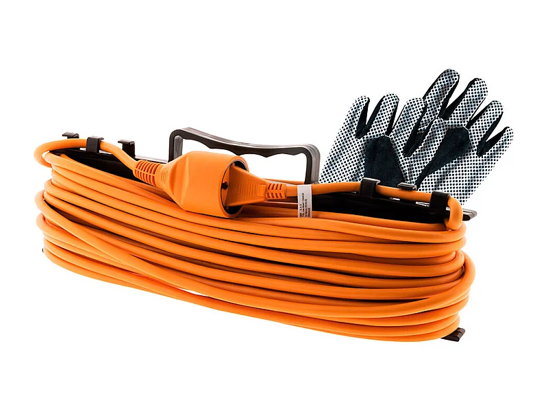 Prolongateur jardin 2x1,5mm² 25m - Orange - Zenitech