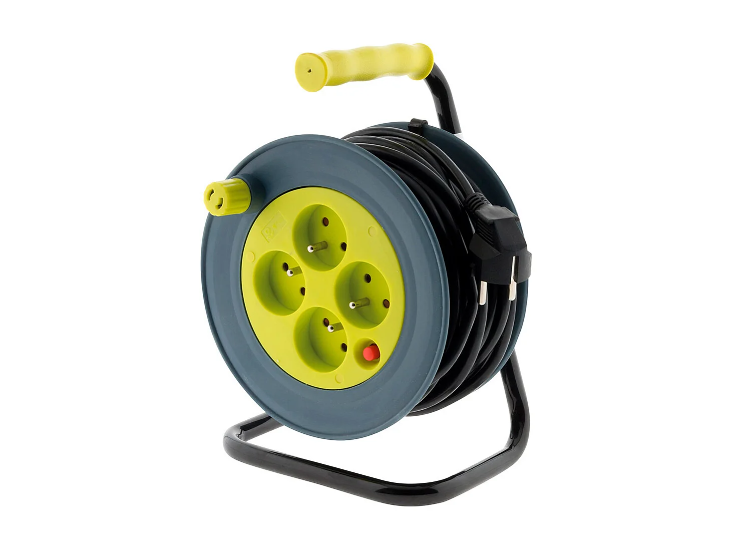 Enrouleur ménager 4x2P+T - 15m 3G1mm² - Jaune - Zenitech