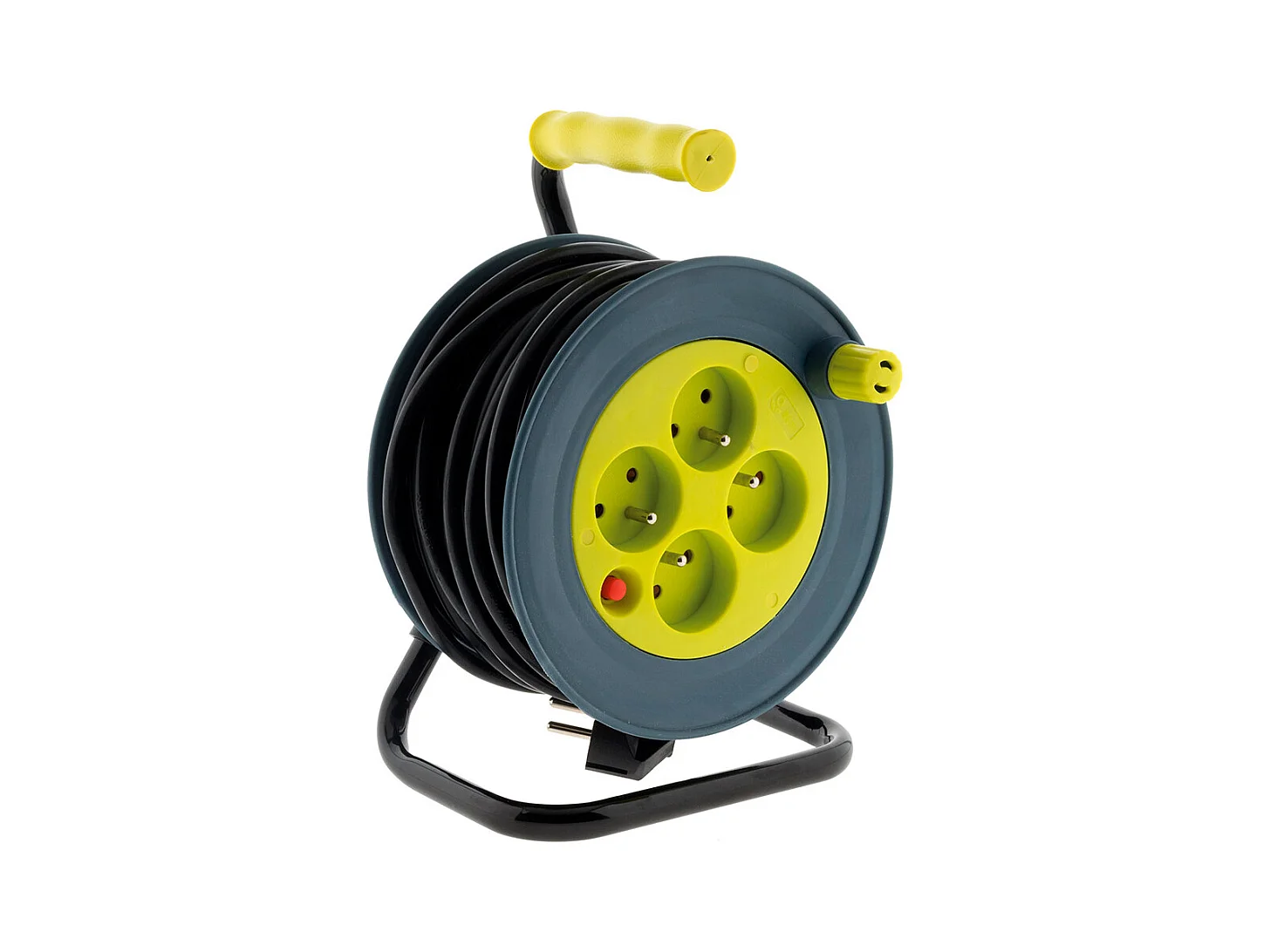Enrolador Doméstico 4 Tomadas 2P+T - 15m Amarelo Zenitech