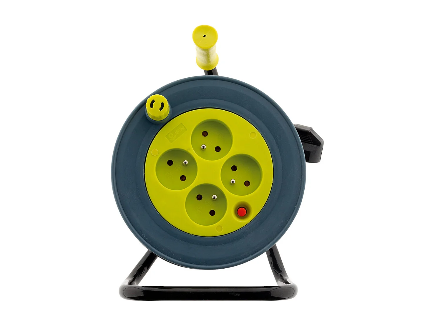 Enrouleur ménager 4x2P+T - 15m 3G1mm² - Jaune - Zenitech