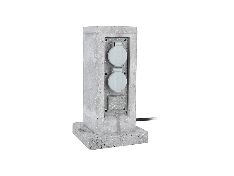 Borne pierre 2x16A + programmateur 5m - Gris - Zenitech