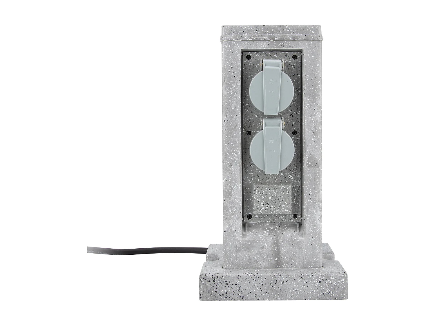 Borne pierre 2x16A + programmateur 5m - Gris - Zenitech