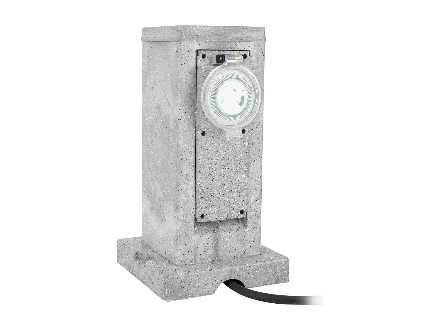 Borne pierre 2x16A + programmateur 5m - Gris - Zenitech