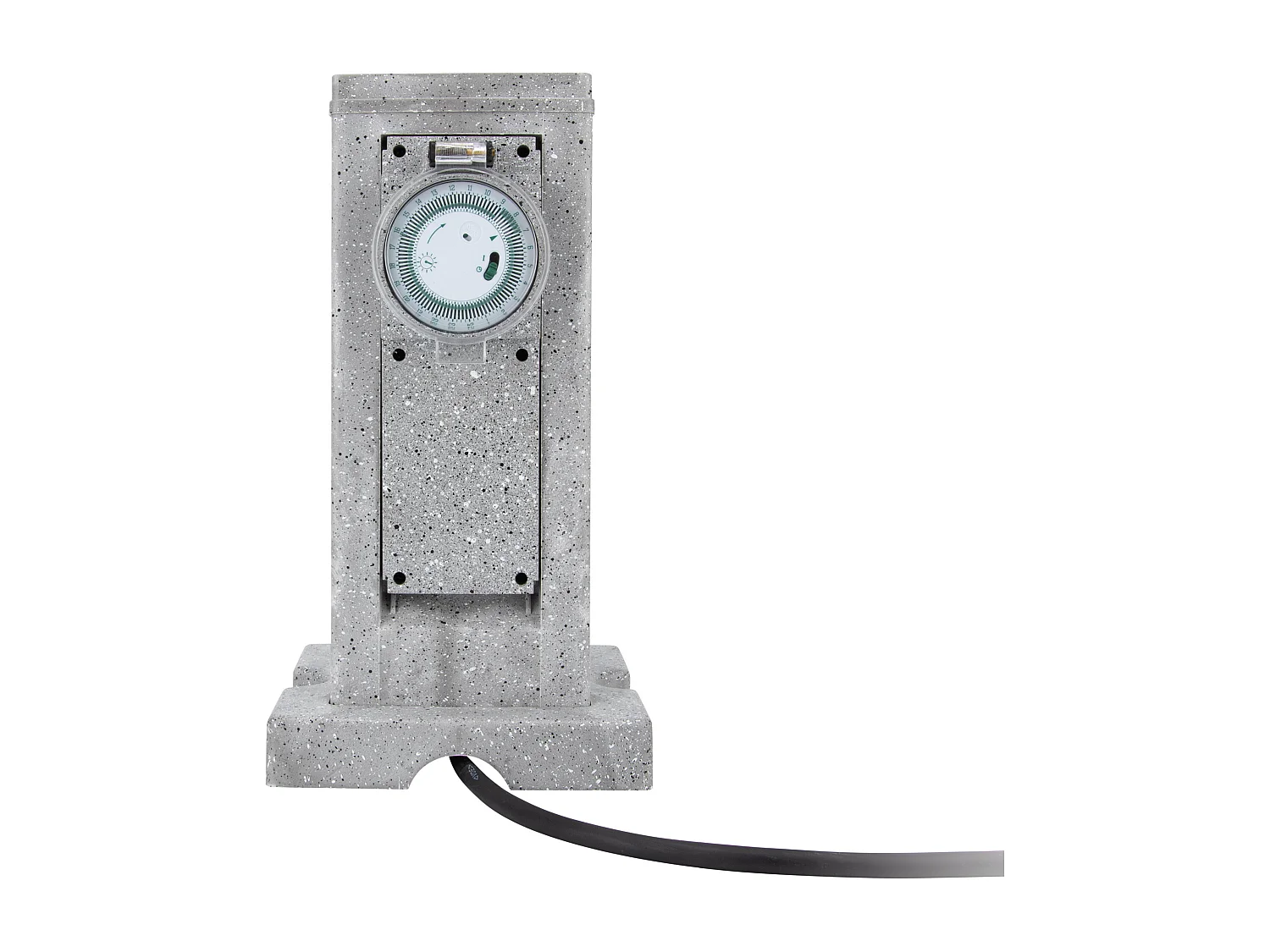 Borne pierre 2x16A + programmateur 5m - Gris - Zenitech