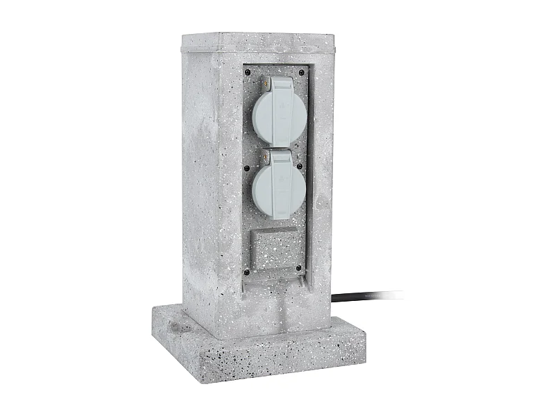 Borne pierre 2x16A + programmateur 5m - Gris - Zenitech