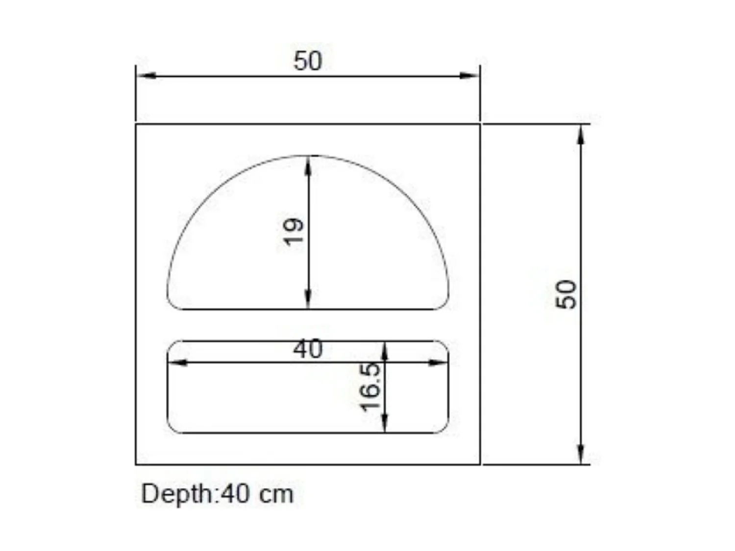 Table de chevet avec niches blanc AMAL