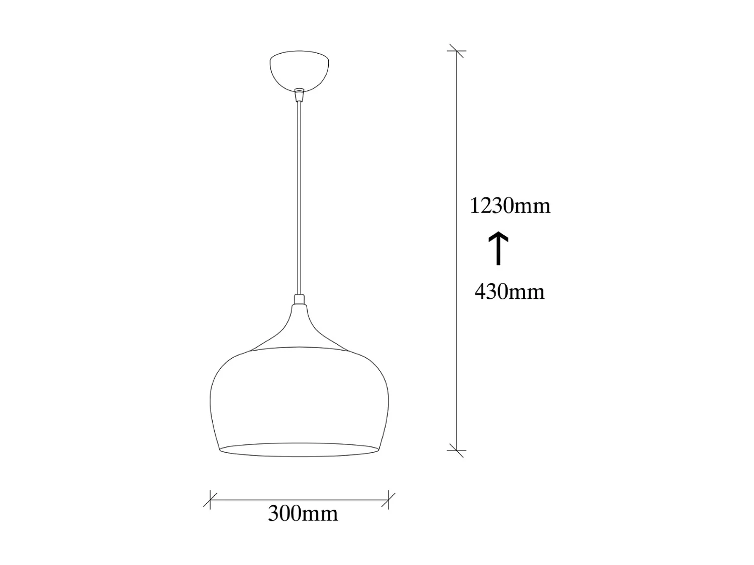 Suspension dorée en métal CAMILLE