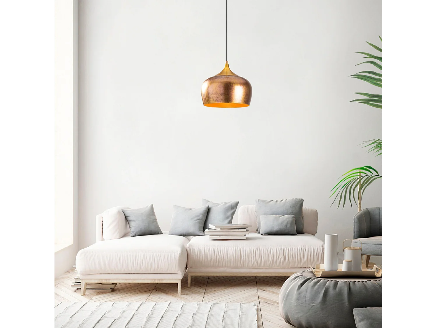 Suspension dorée en métal CAMILLE