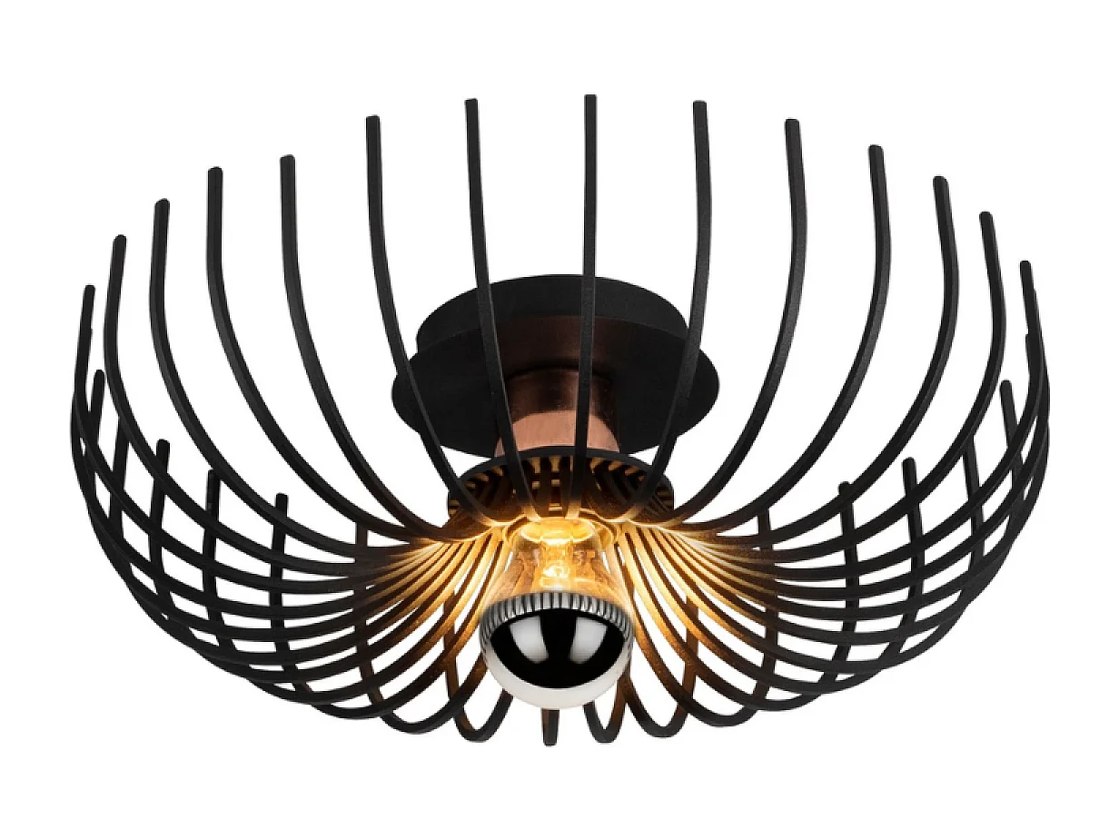 Zwarte metalen hanglamp LINDA - Moderne Chique Stijl