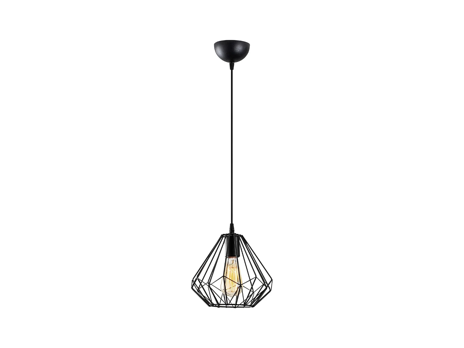 Suspension filaire noire en métal LEA