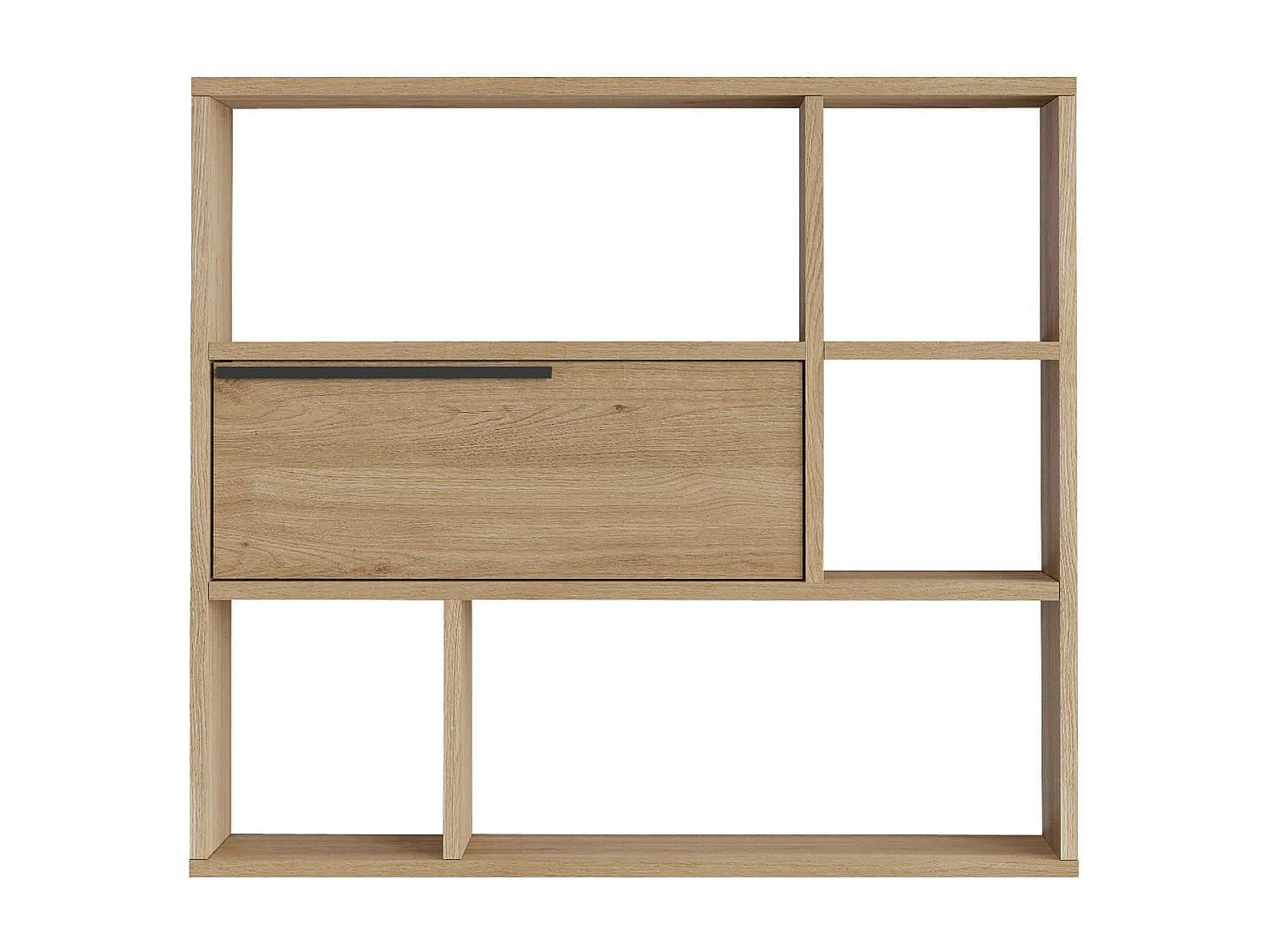 Estante de pared Rebecca Mobili Harad 81x90x22 Tablero de partículas Roble Claro Moderno