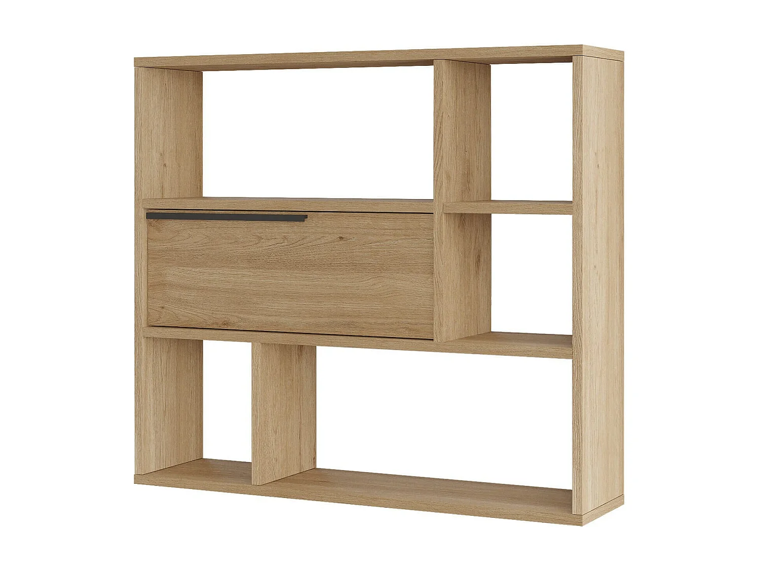 Estante de pared Rebecca Mobili Harad 81x90x22 Tablero de partículas Roble Claro Moderno