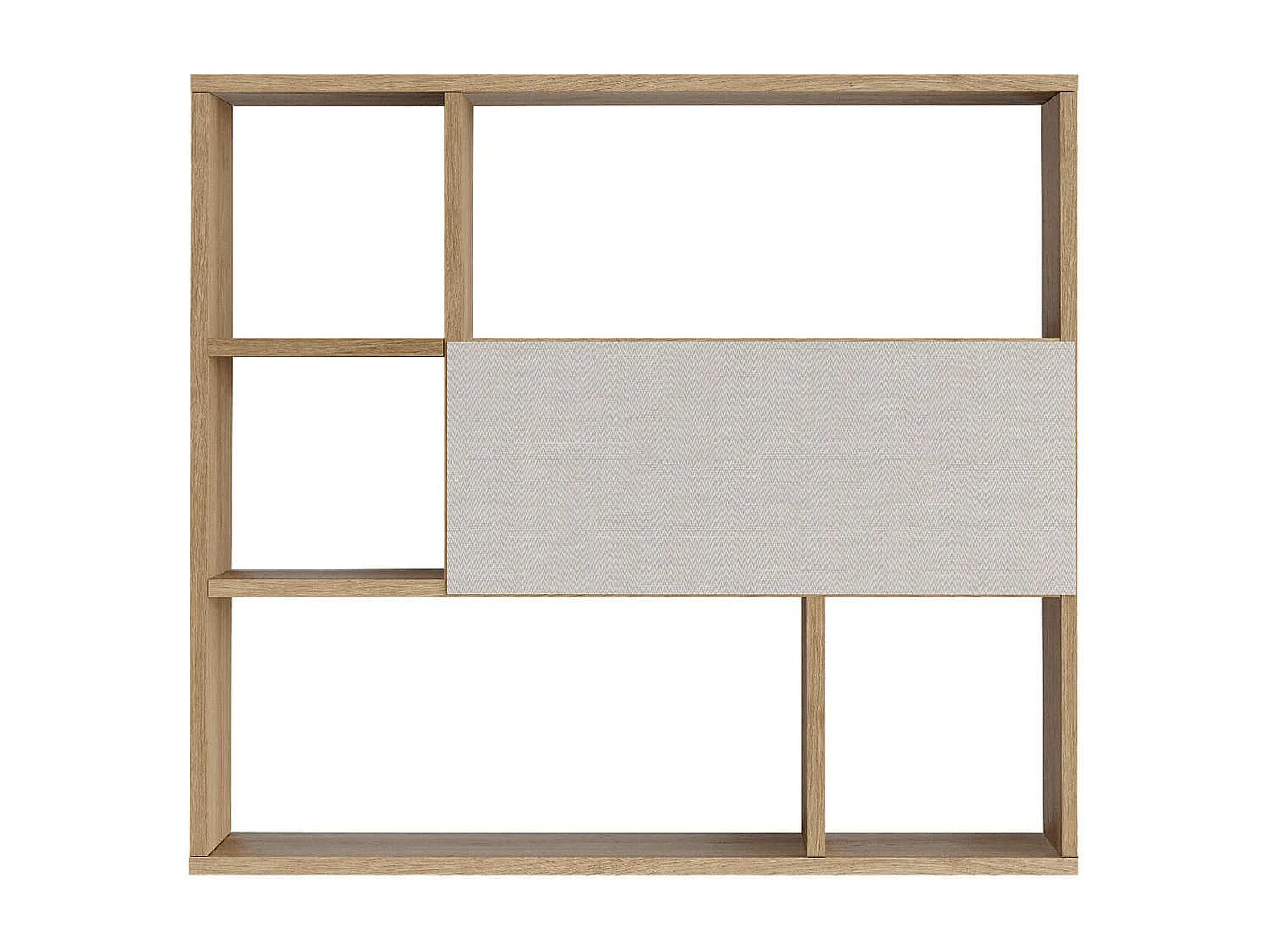 Estante de pared Rebecca Mobili Harad 81x90x22 Tablero de partículas Roble Claro Moderno