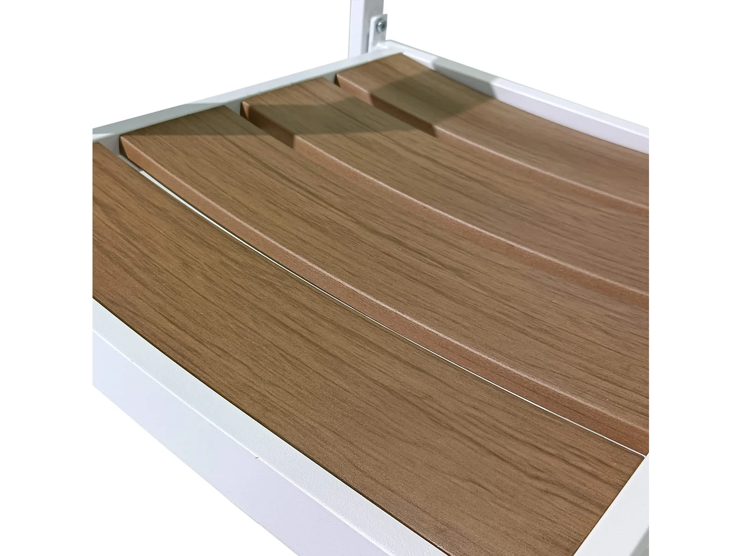 Sillas de exterior Rebecca Mobili Copal 89,5x56x60,5 Aluminio Polywood Blanco Marrón Moderno CONJUNTO 2 piezas Para montar