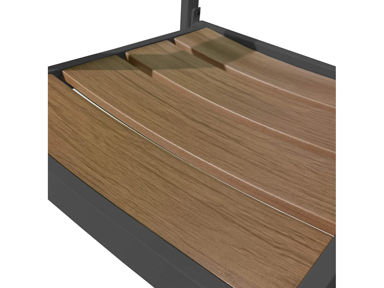 Sedie da Esterno Rebecca Mobili Calden 89,5x56x60,5 Alluminio Polywood Grigio Scuro Marrone Moderno SET 2 pezzi Da Montare