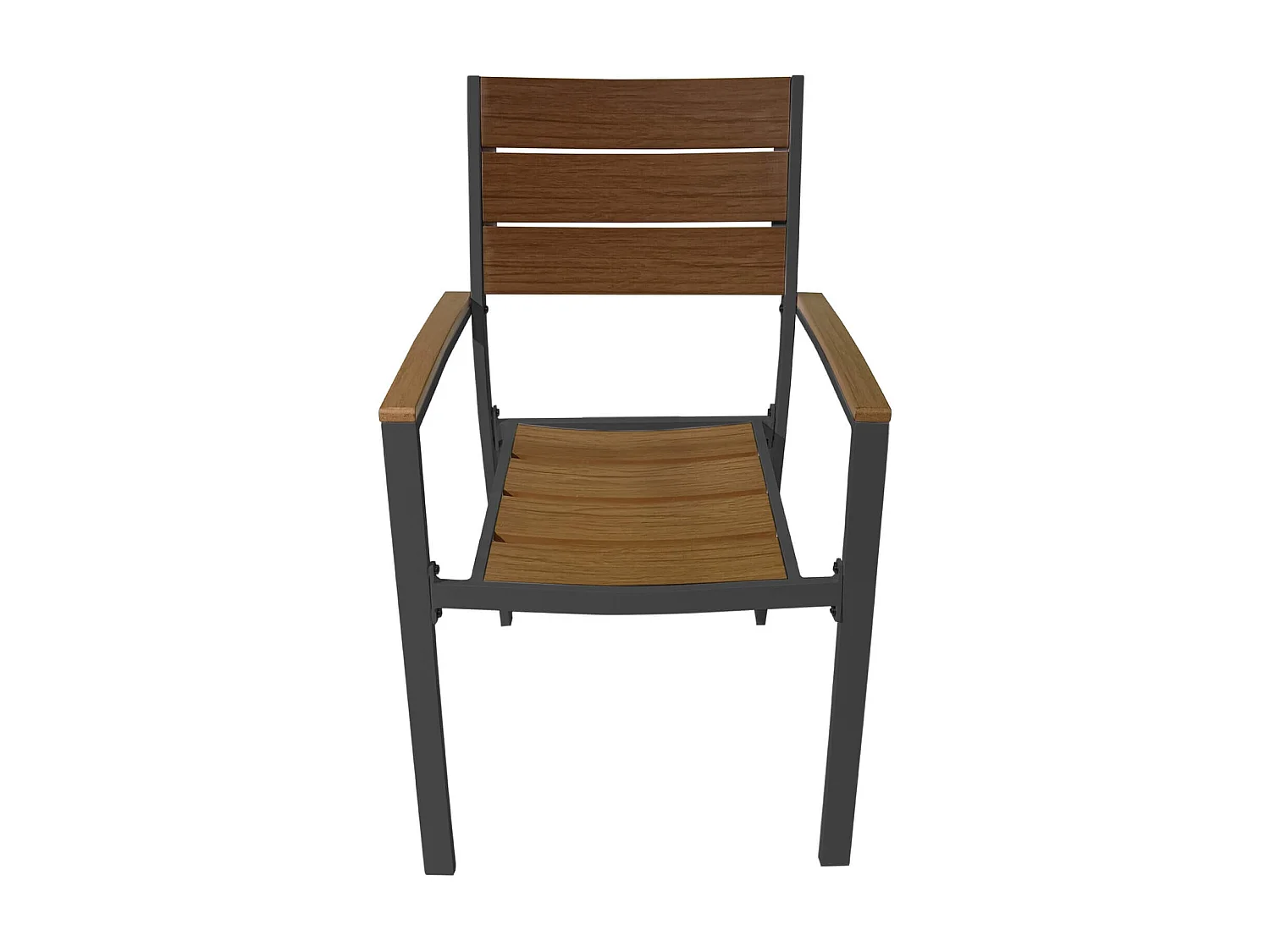 Chaises d'extérieur Rebecca Mobili Calden 89,5x56x60,5 Aluminium Polywood Gris foncé Marron Moderne ENSEMBLE 2 pièces À monter