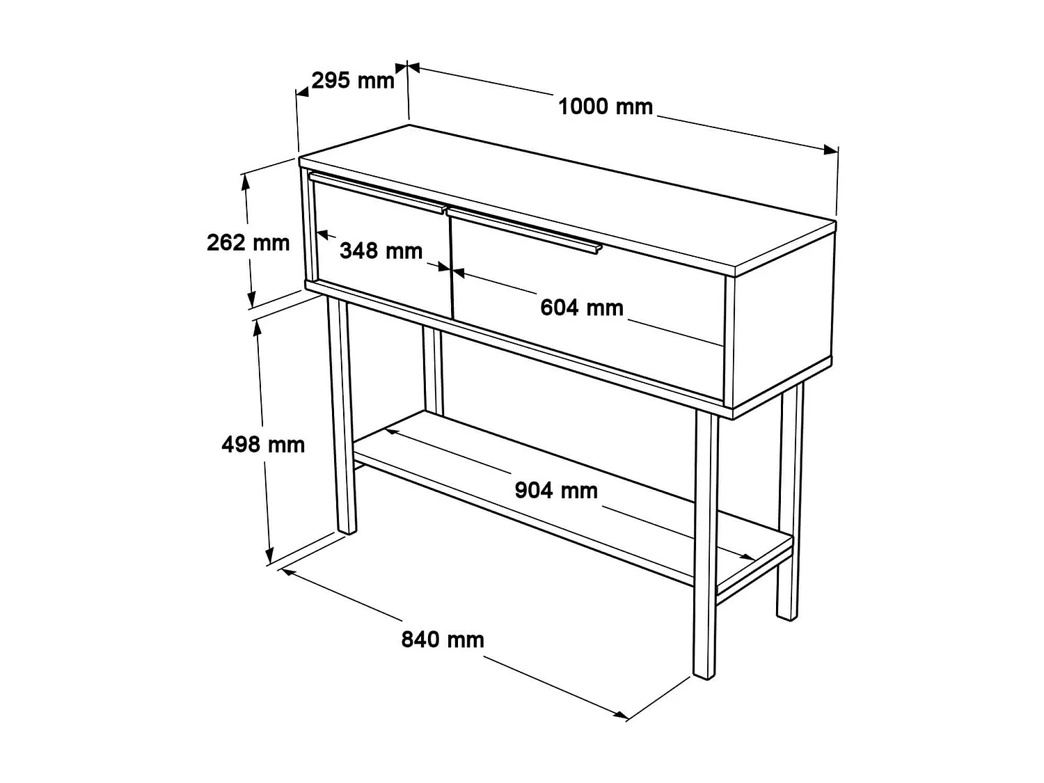Console d'entrée Rebecca Mobili Hinoki 76x100x29,5 Panneau de particules Fer Chêne clair Gris Foncé Moderne