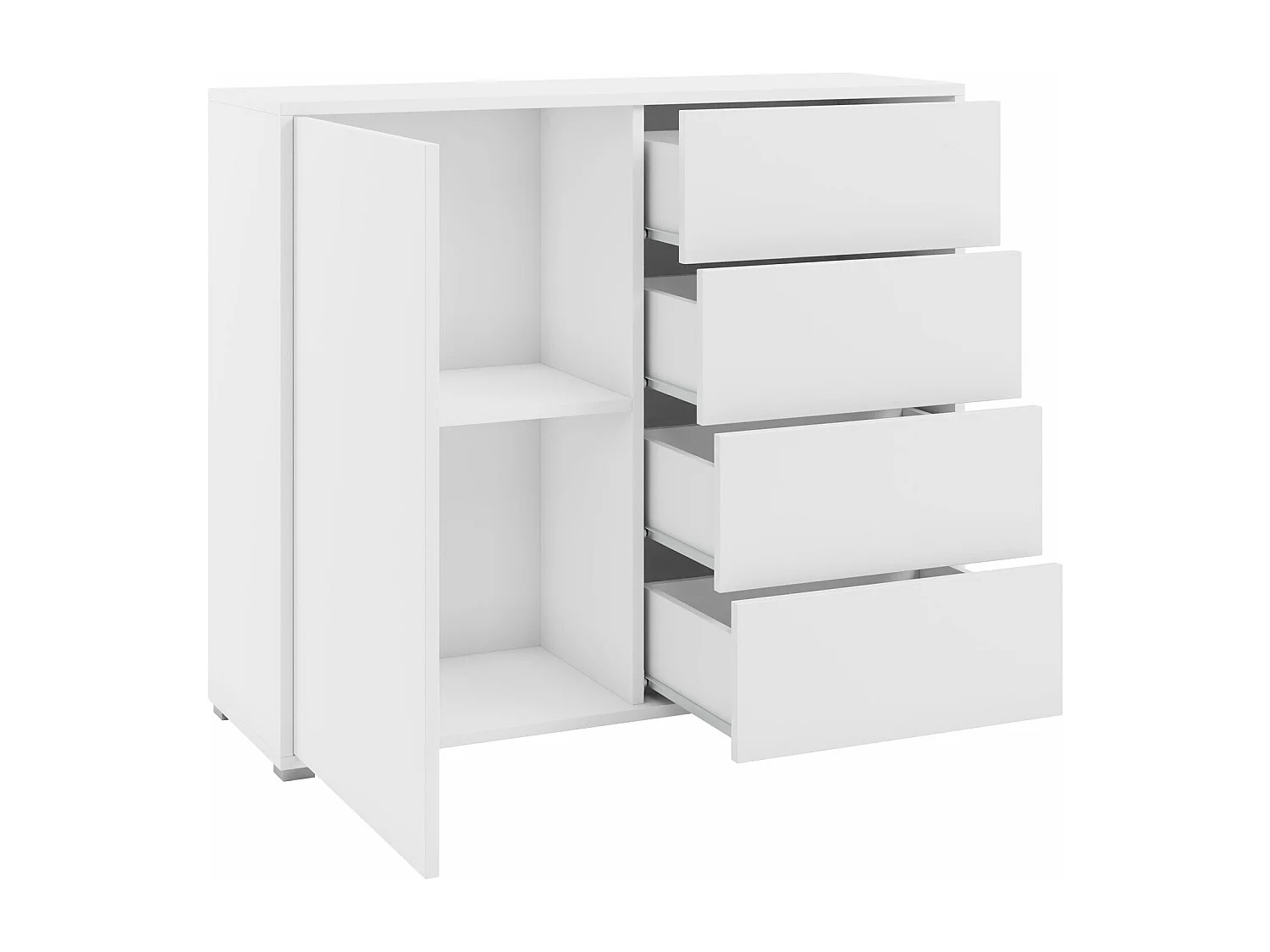 Cómoda Comfivo Fersoe 102, Cachemira, Con cajones y puertas, 93x100x41cm