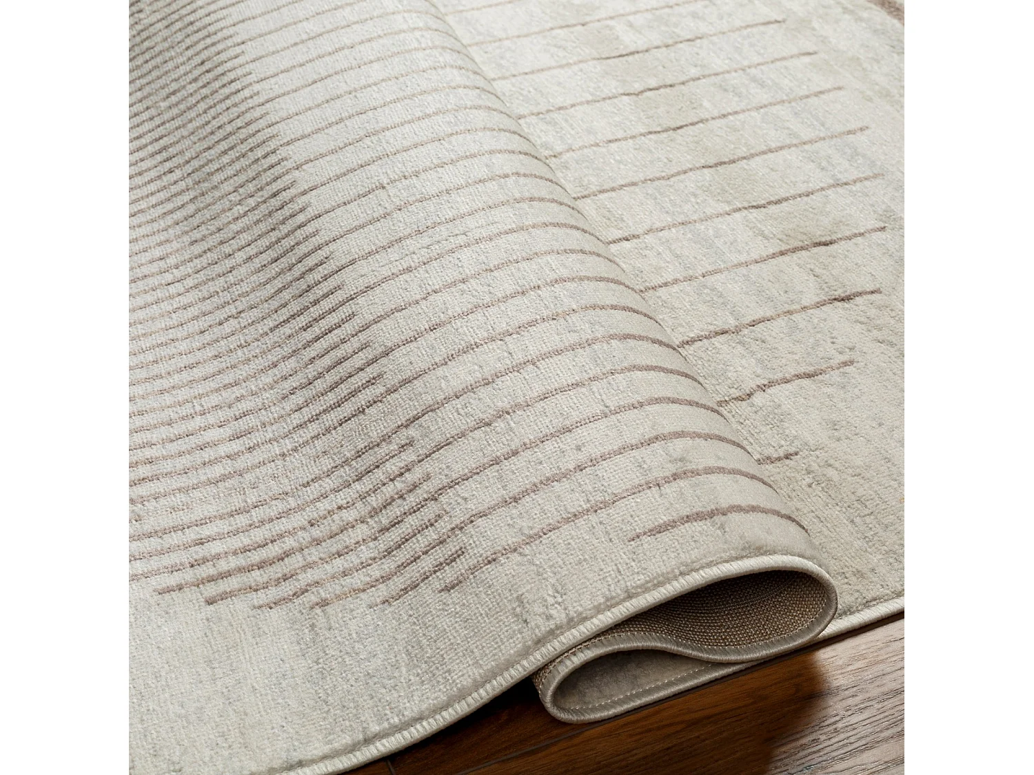 Tapis de Couloir Scandinave Moderne - Brun/Ivoire - 80x220cm - ENSO