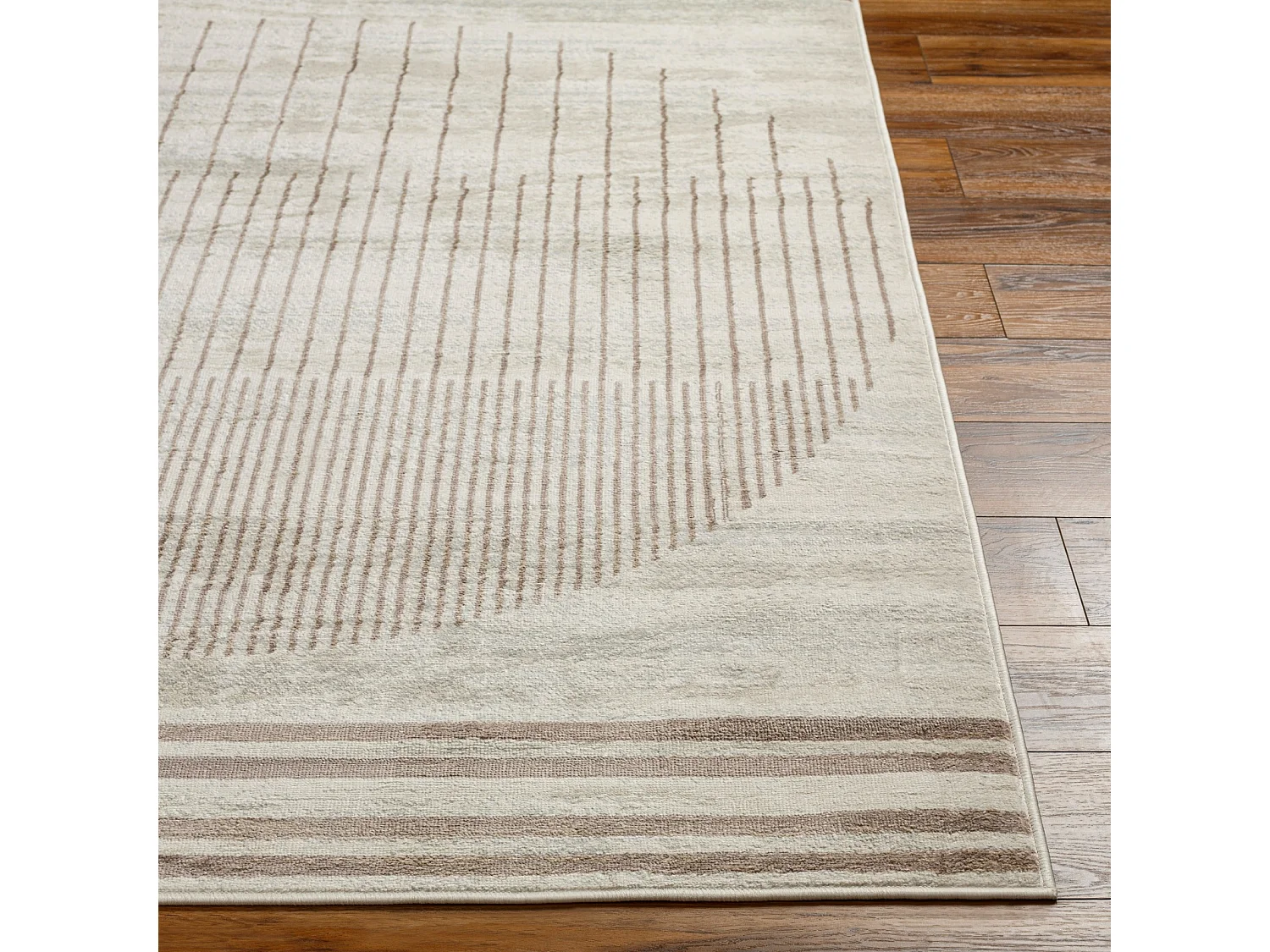 Tapis de Couloir Scandinave Moderne - Brun/Ivoire - 80x220cm - ENSO