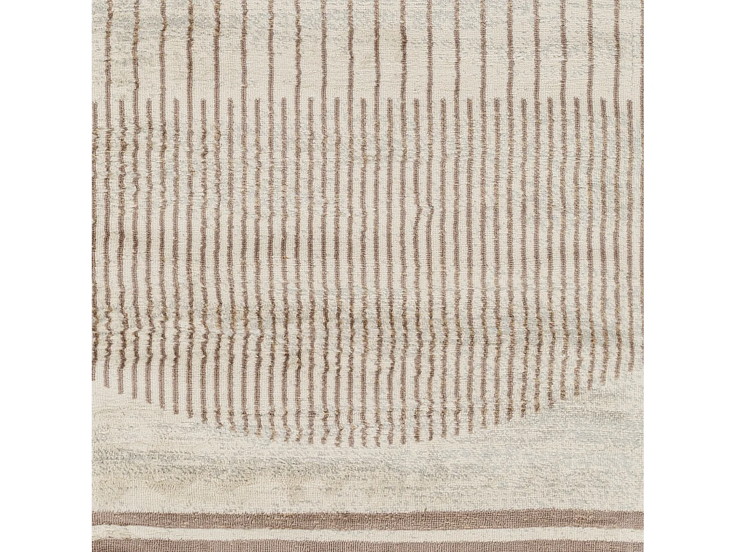 Tapis de Couloir Scandinave Moderne - Brun/Ivoire - 80x220cm - ENSO