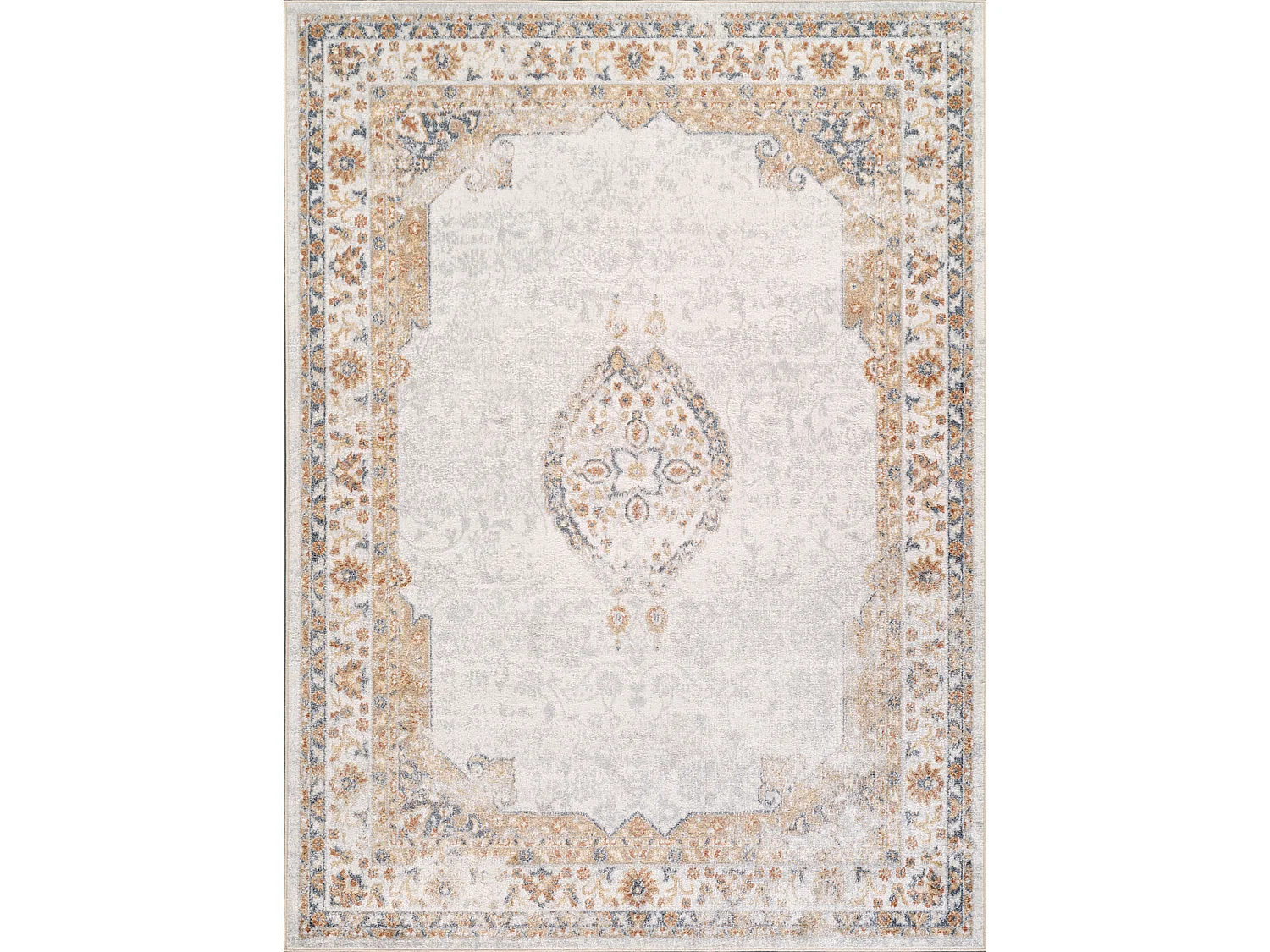 Alfombra Vintage Lavable - Multicolor/Marrón - 160x213cm - DEEPIKA