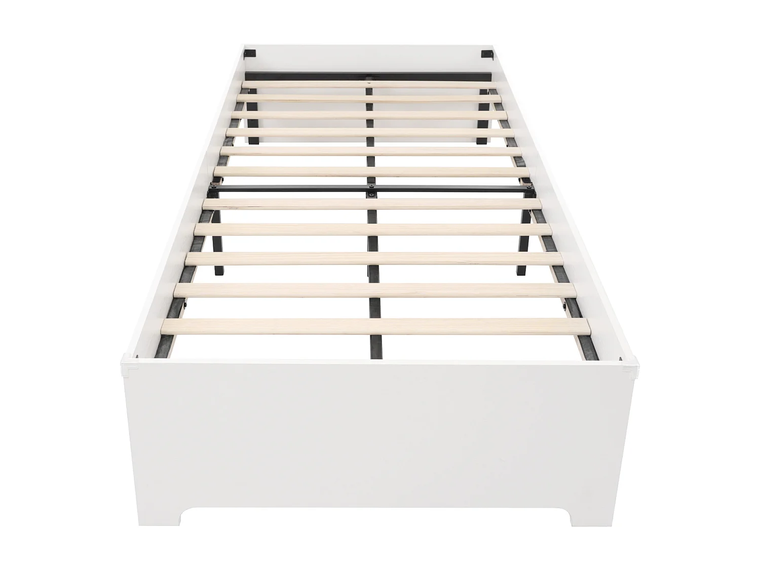 Cama para crianças, 90 x 200 cm, com prateleiras, espaço de arrumação e base de ripas, sem colchão, branca