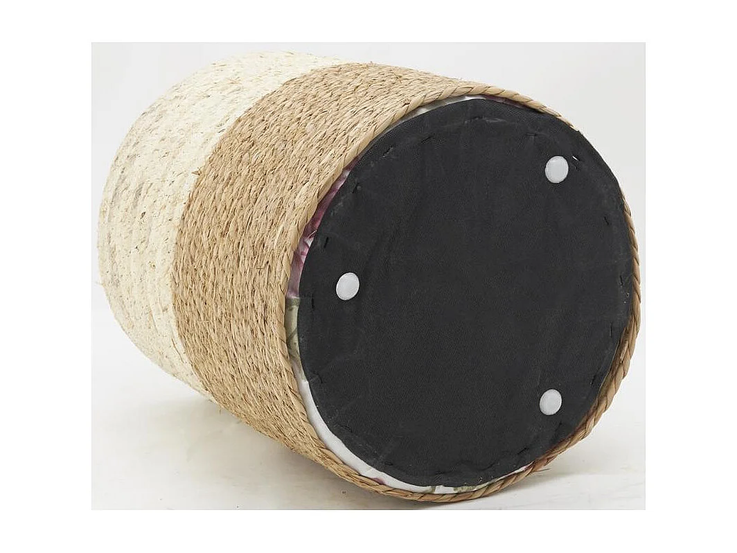 Pouf en jute et maïs naturel