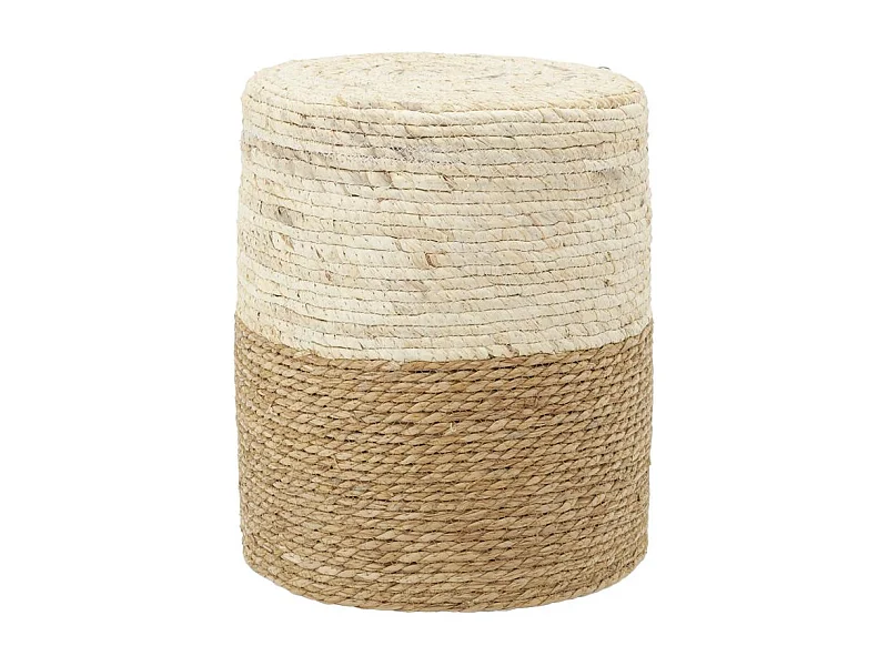 Pouf en jute et maïs naturel